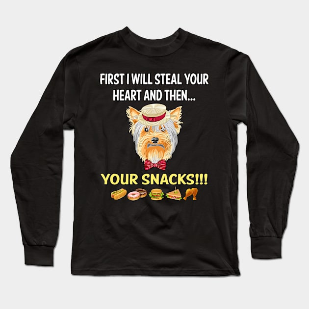 Steal Heart Yorkshire Terrier 52 Long Sleeve T-Shirt by blakelan128